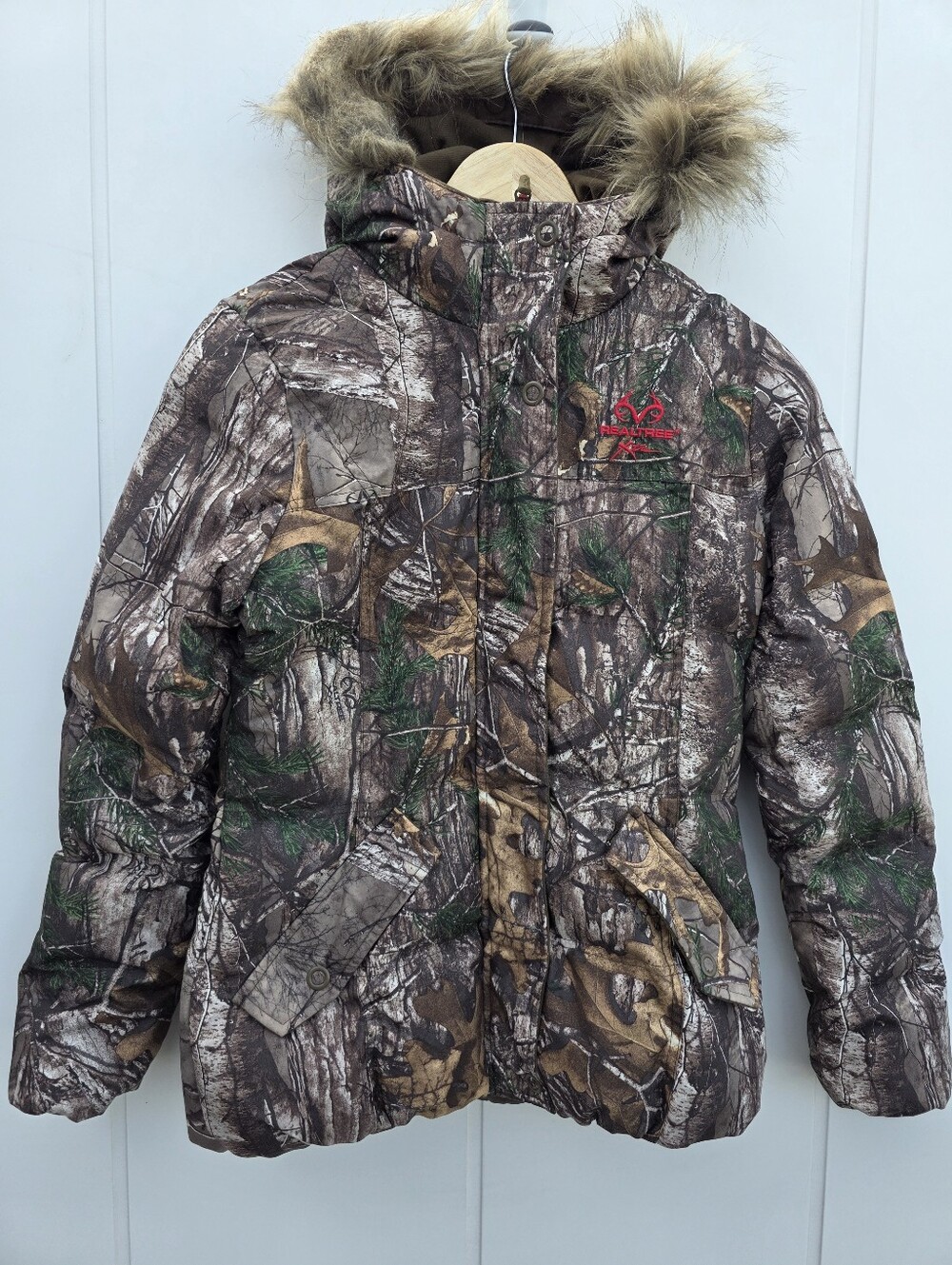 Realtree Xtra Camo Insulated Puffer Hunting Winter Jacket Womens Small